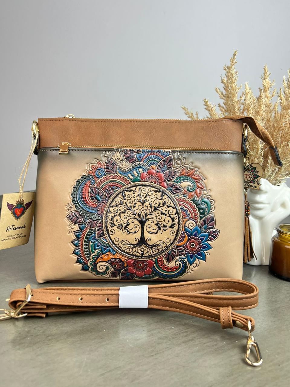 Crossbody Arbol Mandala Artesanal