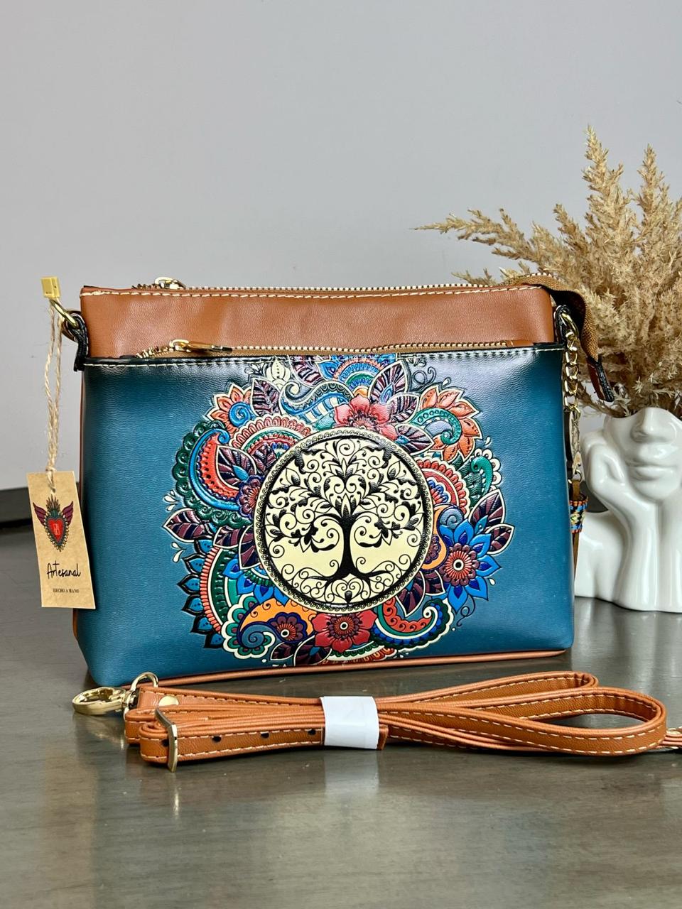 Crossbody Arbol Mandala Artesanal