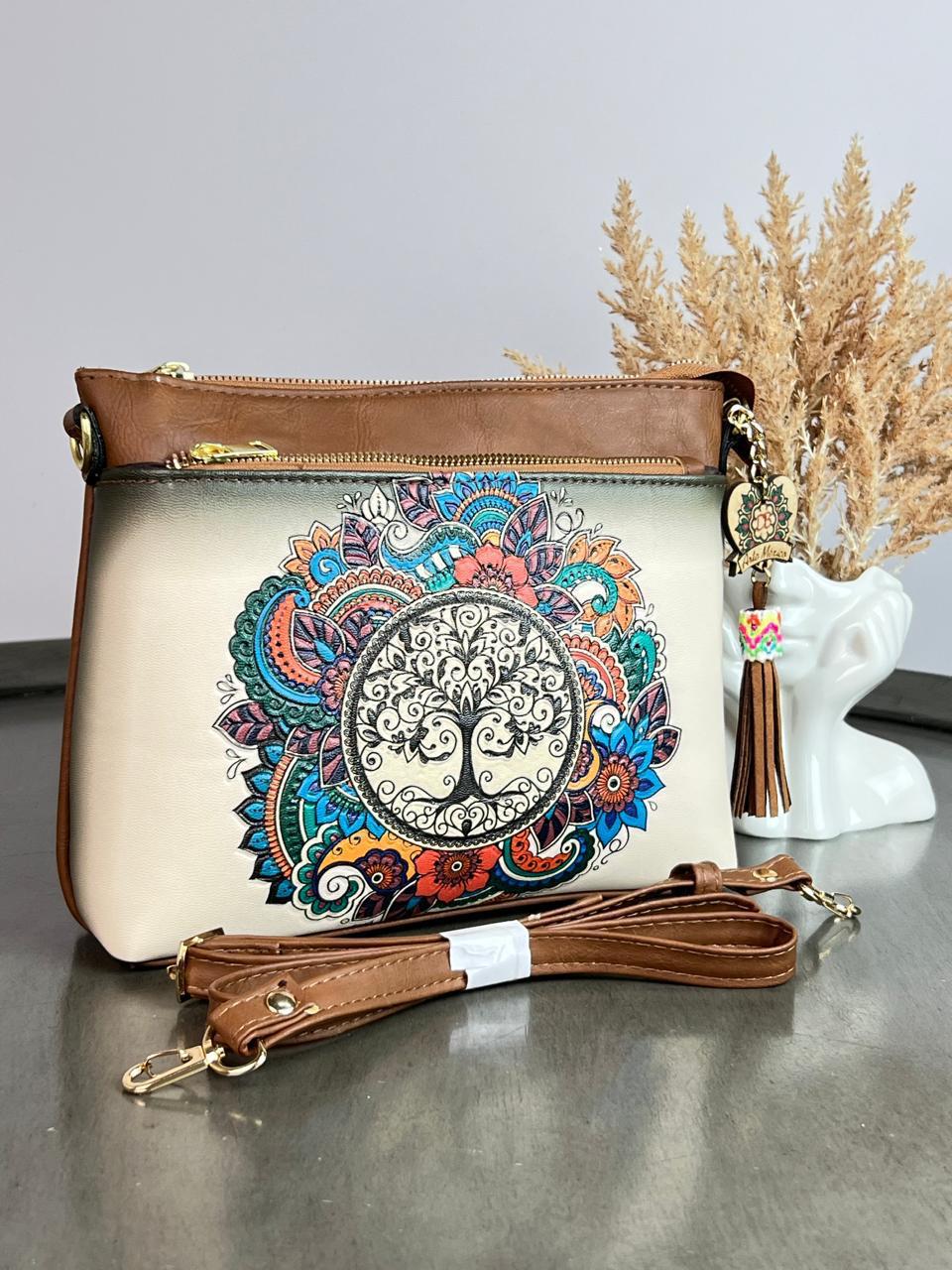 Crossbody Arbol Mandala Artesanal